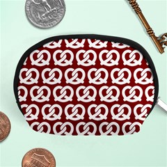 Red Pretzel Illustrations Pattern Accessory Pouches (medium)  by GardenOfOphir