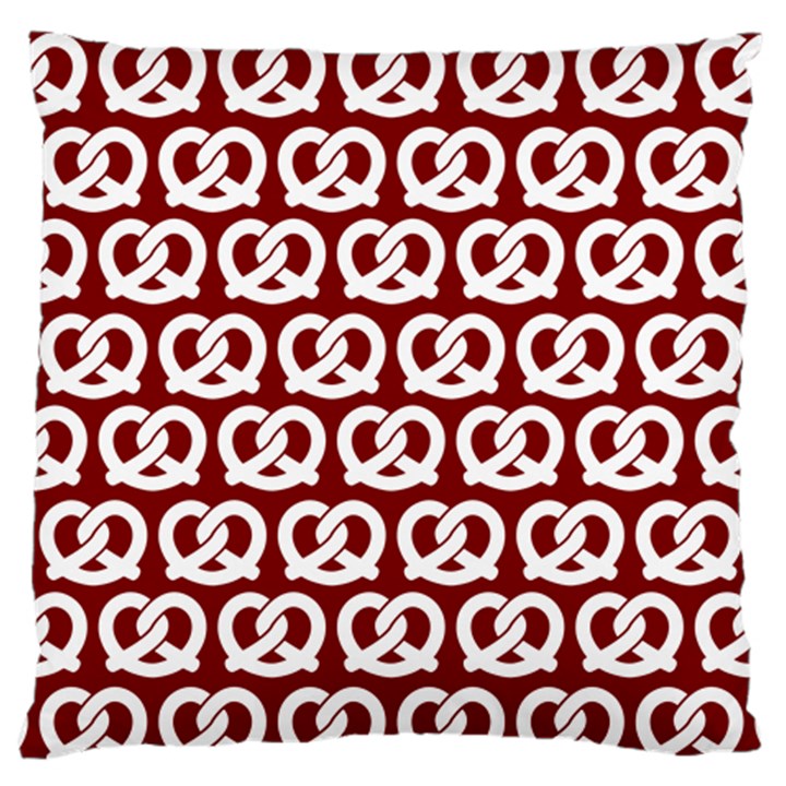 Red Pretzel Illustrations Pattern Large Flano Cushion Cases (Two Sides) 