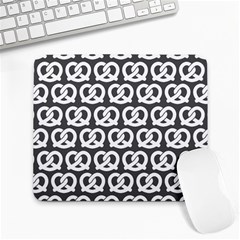 Gray Pretzel Illustrations Pattern Large Mousepads by GardenOfOphir