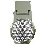 Gray Pretzel Illustrations Pattern Money Clip Watches Front