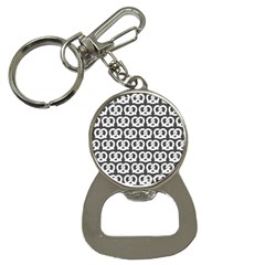 Gray Pretzel Illustrations Pattern Bottle Opener Key Chains by GardenOfOphir