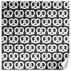 Gray Pretzel Illustrations Pattern Canvas 12  X 12   by GardenOfOphir