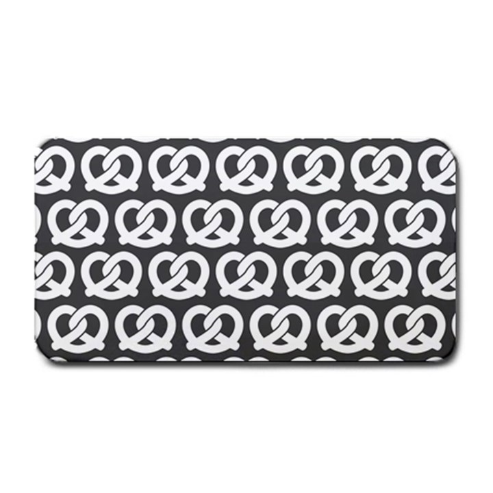 Gray Pretzel Illustrations Pattern Medium Bar Mats