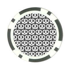 Gray Pretzel Illustrations Pattern Poker Chip Card Guards by GardenOfOphir