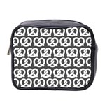 Gray Pretzel Illustrations Pattern Mini Toiletries Bag 2-Side Front