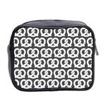 Gray Pretzel Illustrations Pattern Mini Toiletries Bag 2-Side Back