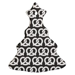 Gray Pretzel Illustrations Pattern Ornament (christmas Tree) by GardenOfOphir