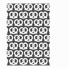 Gray Pretzel Illustrations Pattern Small Garden Flag (two Sides) by GardenOfOphir