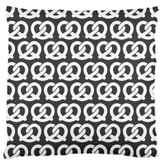 Gray Pretzel Illustrations Pattern Large Cushion Cases (one Side)  by GardenOfOphir