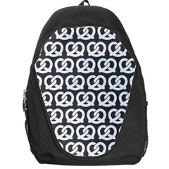 Gray Pretzel Illustrations Pattern Backpack Bag by GardenOfOphir