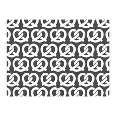 Gray Pretzel Illustrations Pattern Double Sided Flano Blanket (mini)  by GardenOfOphir