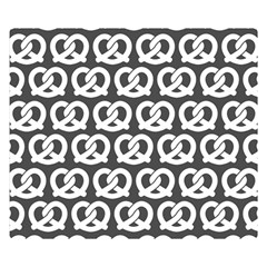 Gray Pretzel Illustrations Pattern Double Sided Flano Blanket (small)  by GardenOfOphir