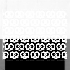 Black And White Pretzel Illustrations Pattern Rectangular Jigsaw Puzzl by GardenOfOphir