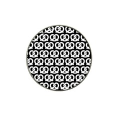 Black And White Pretzel Illustrations Pattern Hat Clip Ball Marker by GardenOfOphir