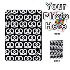 Black And White Pretzel Illustrations Pattern Playing Cards 54 Designs  by GardenOfOphir