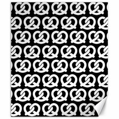 Black And White Pretzel Illustrations Pattern Canvas 20  X 24   by GardenOfOphir