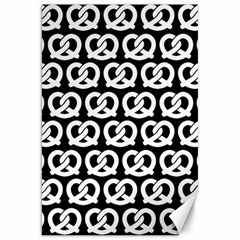 Black And White Pretzel Illustrations Pattern Canvas 20  X 30   by GardenOfOphir