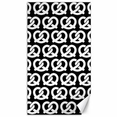 Black And White Pretzel Illustrations Pattern Canvas 40  X 72   by GardenOfOphir