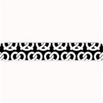 Black And White Pretzel Illustrations Pattern Small Bar Mats 24 x4  Bar Mat