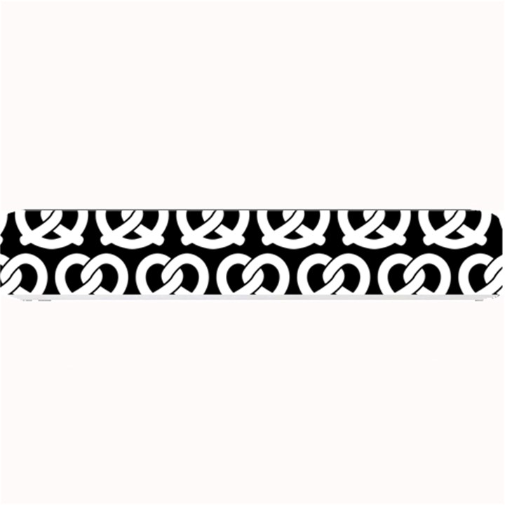 Black And White Pretzel Illustrations Pattern Small Bar Mats