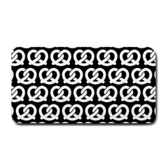 Black And White Pretzel Illustrations Pattern Medium Bar Mats by GardenOfOphir