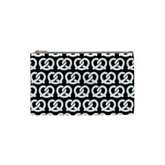 Black And White Pretzel Illustrations Pattern Cosmetic Bag (small)  by GardenOfOphir