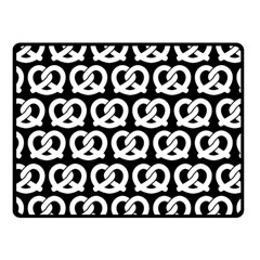 Black And White Pretzel Illustrations Pattern Fleece Blanket (small) by GardenOfOphir