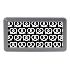 Black And White Pretzel Illustrations Pattern Memory Card Reader (mini) by GardenOfOphir