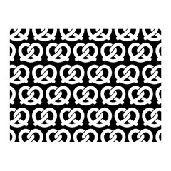 Black And White Pretzel Illustrations Pattern Double Sided Flano Blanket (mini)  by GardenOfOphir