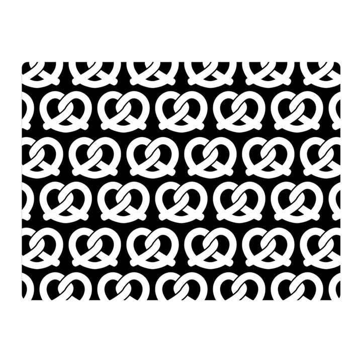 Black And White Pretzel Illustrations Pattern Double Sided Flano Blanket (Mini) 