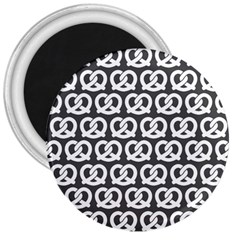 Gray Pretzel Illustrations Pattern 3  Magnets by GardenOfOphir