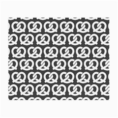 Gray Pretzel Illustrations Pattern Small Glasses Cloth by GardenOfOphir