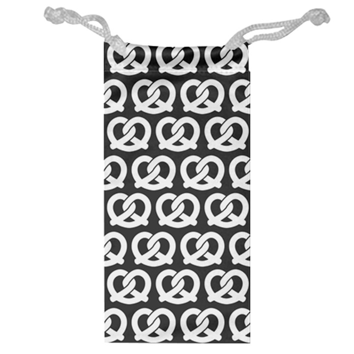 Gray Pretzel Illustrations Pattern Jewelry Bags