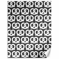 Gray Pretzel Illustrations Pattern Canvas 12  X 16   by GardenOfOphir