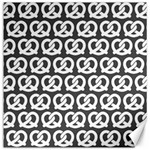 Gray Pretzel Illustrations Pattern Canvas 20  x 20   19 x19.27  Canvas - 1