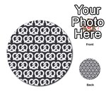 Gray Pretzel Illustrations Pattern Multi-purpose Cards (Round)  Back 1