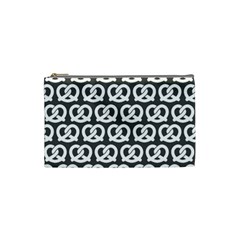 Gray Pretzel Illustrations Pattern Cosmetic Bag (small)  by GardenOfOphir