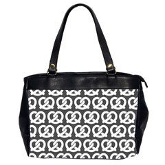 Gray Pretzel Illustrations Pattern Office Handbags (2 Sides)  by GardenOfOphir