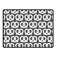 Gray Pretzel Illustrations Pattern Fleece Blanket (small) by GardenOfOphir