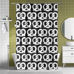 Gray Pretzel Illustrations Pattern Shower Curtain 48  X 72  (small)  by GardenOfOphir