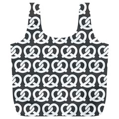 Gray Pretzel Illustrations Pattern Full Print Recycle Bags (l)  by GardenOfOphir