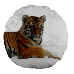 Tiger 2015 0102 Large 18  Premium Flano Round Cushions