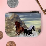 Beautiful Horses Running In A River Mini Coin Purses Back