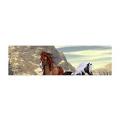 Beautiful Horses Running In A River Satin Scarf (oblong) by FantasyWorld7