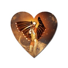 Beautiful Angel In The Sky Heart Magnet by FantasyWorld7