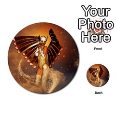 Beautiful Angel In The Sky Multi-purpose Cards (round)  by FantasyWorld7