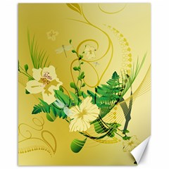 Wonderful Soft Yellow Flowers With Leaves Canvas 16  X 20   by FantasyWorld7