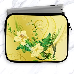 Wonderful Soft Yellow Flowers With Leaves Apple Ipad 2/3/4 Zipper Cases by FantasyWorld7