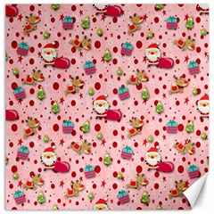 Red Christmas Pattern Canvas 12  X 12   by KirstenStar