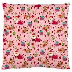 Red Christmas Pattern Large Flano Cushion Cases (one Side)  by KirstenStar